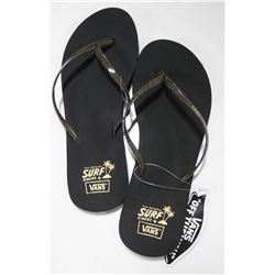 VANS MALTA BLACK/GOLD WOMENS THONG SANDALS