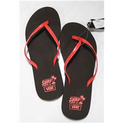 VANS MALTA RED/GOLD WOMENS THONG SANDALS