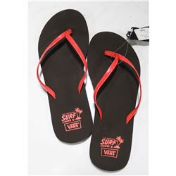 VANS MALTA RED/GOLD WOMENS THONG SANDALS