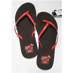 VANS MALTA RED/GOLD WOMENS THONG SANDALS