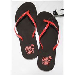 VANS MALTA RED/GOLD WOMENS THONG SANDALS