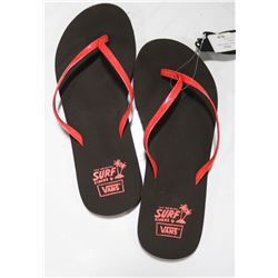VANS MALTA RED/GOLD WOMENS THONG SANDALS