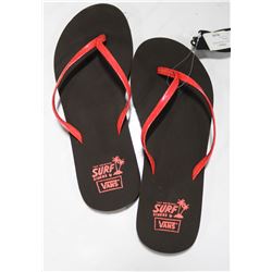 VANS MALTA RED/GOLD WOMENS THONG SANDALS