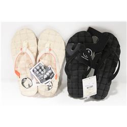 2 PAIRS OF VOLCOM WOMENS SQUISH ME SANDALS