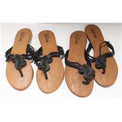2 PAIRS OF VOLCOM WOMENS THONG SANDALS