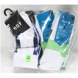 BAG OF 6 ASSORTED PAIRS OF SKATE BRAND SOCKS