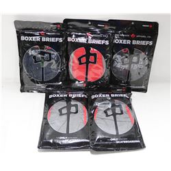 BAG OF 5 RED DRAGON MEDIUM BOXER BRIEFS