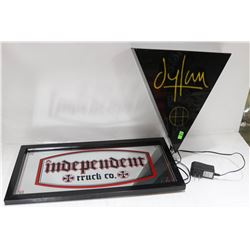 SKATE SHOP DYLAN LIGHT UP SIGN & INDEPENDENT