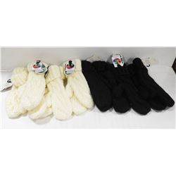 BAG OF BLACK & IVORY ASSORTED COAL WOMENS MITTENS