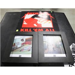 LOT OF 3 SKATE SHOP DISPLAY SIGNS