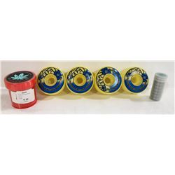 BAG OF 60MM WHEELS, BEARINGS AND HARDWARE