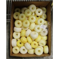 FLAT OF ASSORTED SIZED SKATEBOARD WHEELS