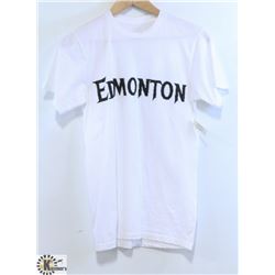 MENS WHITE PLUSH EDMONTON T-SHIRT SIZE SMALL