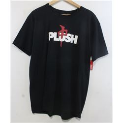 RED DRAGON MENS BLACK PLUSH T-SHIRT