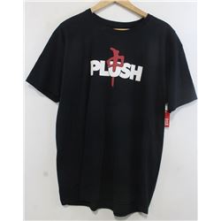 RED DRAGON MENS BLACK PLUSH T-SHIRT