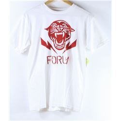 FORUM MENS WHITE TIGER LOGO T-SHIRT SIZE SMALL