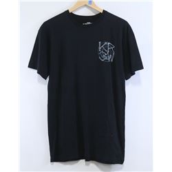 KR3W MENS BLACK LOGO T-SHIRT SIZE MEDIUM