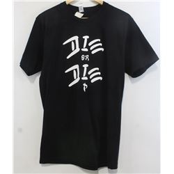 AMERICAN APPAREL MENS BLACK DIE OR DIE T-SHIRT