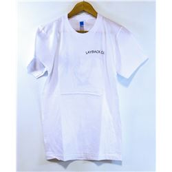 AMERICAN APPAREL LAY BACK CO WHITE MENS T-SHIRT