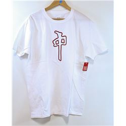 RED DRAGON MENS WHITE LOGOED T-SHIRT SIZE S