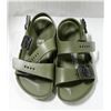 Image 1 : BIRKENSTOCK GREEN HARD PLASTIC SANDALS SIZE L3.