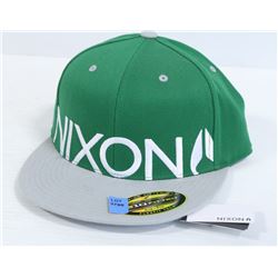 NIXON GREEN/GREY 6-7/8 TO 7-1/4 FLEXFIT HAT