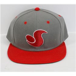 RED AND GREY DVS SNAP BACK BALL CAP