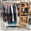 Image 1 : WHITE CLOTHING AND DISPLAY ROLLING RACK