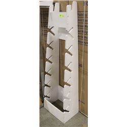 WHITE 7 SLOT SKATE DECK DISPLAY STAND