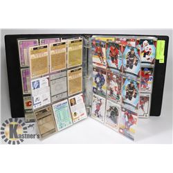 BINDER OF HOCKEY CARDS