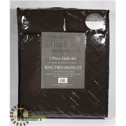 NEW 3PC KING SIZE QUILT SET