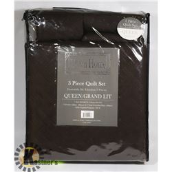 NEW 3PC QUEEN SIZE QUILT SET