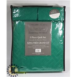 NEW 3PC KING SIZE QUILT SET