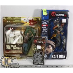 LOT OF 2 ACTION FIGURES AND COG TAGS