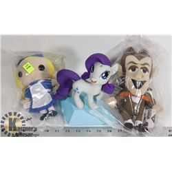 LOT OF 3 TOYD-PONY IS DAMAGED