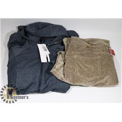 DENIM / LONG SLEEVE FLEECE JACKET - SIZE MED, COME