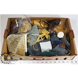 LARGE FLAT OF SCRAP LEATHER - GREAT FOR DREAM