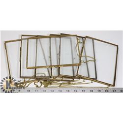 VINTAGE SET OF 7 WALL-MOUNT TRANSPARENT