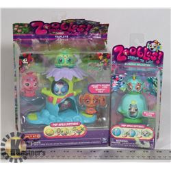 SEALED (2) ZOOBLES SPRING TO LIFE TRIPLETS