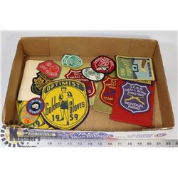 FLAT OF VINTAGE BADGES