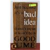 Image 1 : RUSTIC WOOD WALL PLAQUE WITH SAYING -
