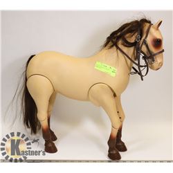 VINTAGE CHILDREN'S JOINTED HORSE 18 X 18
