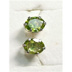 SILVER PERIDOT  EARRINGS