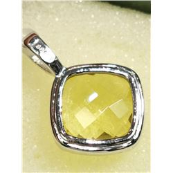 BRASS CITRINE  PENDANT
