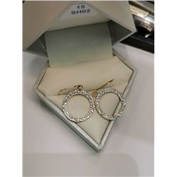 GOLD CUBIC ZIRCONIA(10CT)  EARRINGS