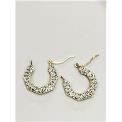 10KT GOLD CUBIC ZIRCONIA  EARRINGS