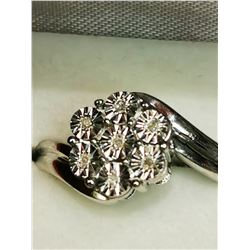 SILVER SEVEN DIAMOND   RING