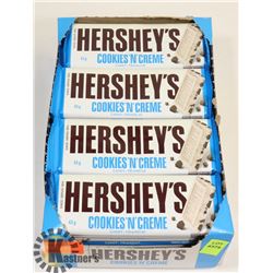 BOX OF HERSHEYS COOKIES AND CREME BARS