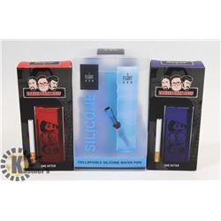COLLAPSIBLE SILICONE WATER PIPE AND 2 TRAILER