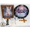 Image 1 : RELIGIOUS ITEM LOT: INCLUDES LAST SUPPER CLOCK,